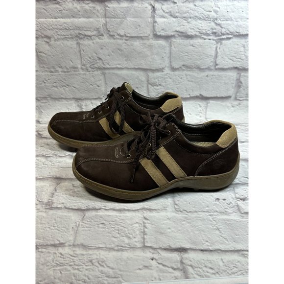 Skechers Critics Leather 2 Tone Chocolate Tan Mens Casual Lace Up Sz 8.5 SN60043 - Picture 5 of 11